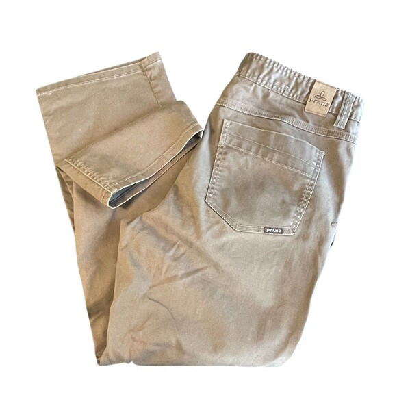 Prana Men's Size 38x30 Brown Slim Fit Straight Leg Organic Cotton Bridger Jeans - Picture 5 of 15